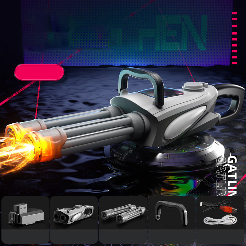 🔫🔥Verano 55% de descuento🤽Pistola de agua eléctrica Gatling de dos cañones