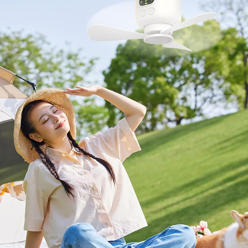 ⏰ ¡Oferta por tiempo limitado: 50% DE DESCUENTO en un ventilador de techo recargable con luces LED! 🌬️✨
