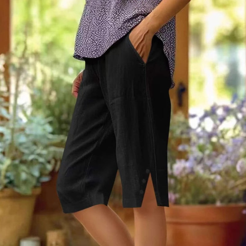⏰🔥 ¡50% DE DESCUENTO POR TIEMPO LIMITADO! 🌿👖 Pantalones Capri Informales para Mujer – Cómodos, Ligeros y Con Bolsillos Perfectos 🌸💖