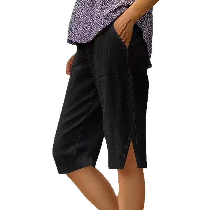 ⏰🔥 ¡50% DE DESCUENTO POR TIEMPO LIMITADO! 🌿👖 Pantalones Capri Informales para Mujer – Cómodos, Ligeros y Con Bolsillos Perfectos 🌸💖