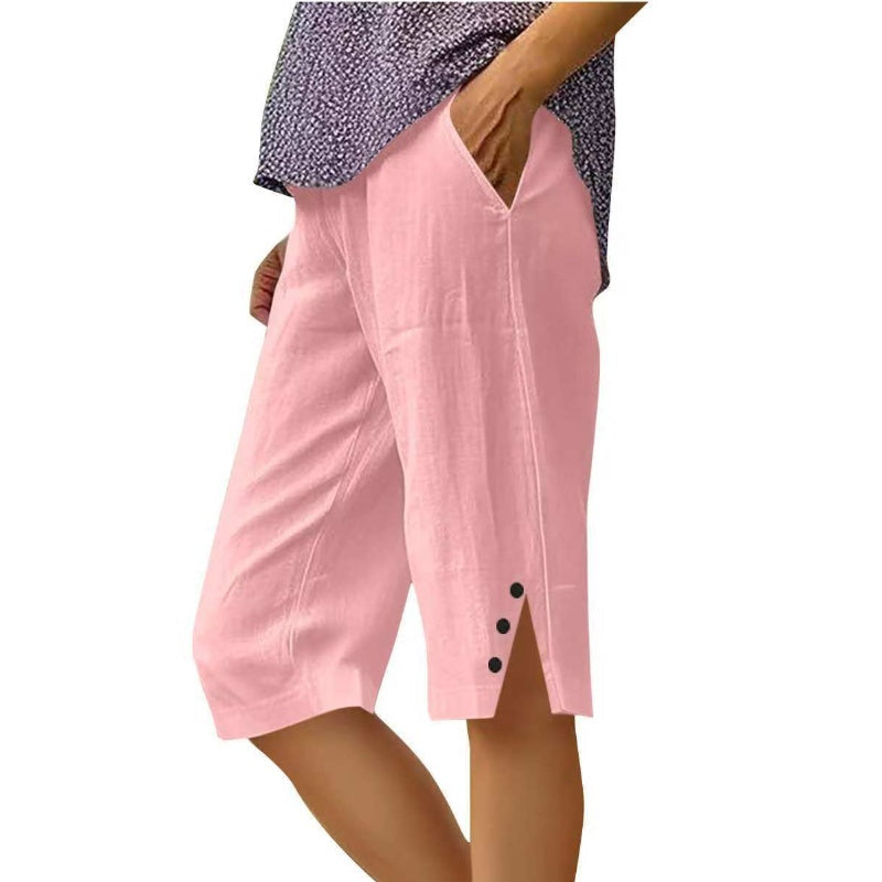 ⏰🔥 ¡50% DE DESCUENTO POR TIEMPO LIMITADO! 🌿👖 Pantalones Capri Informales para Mujer – Cómodos, Ligeros y Con Bolsillos Perfectos 🌸💖