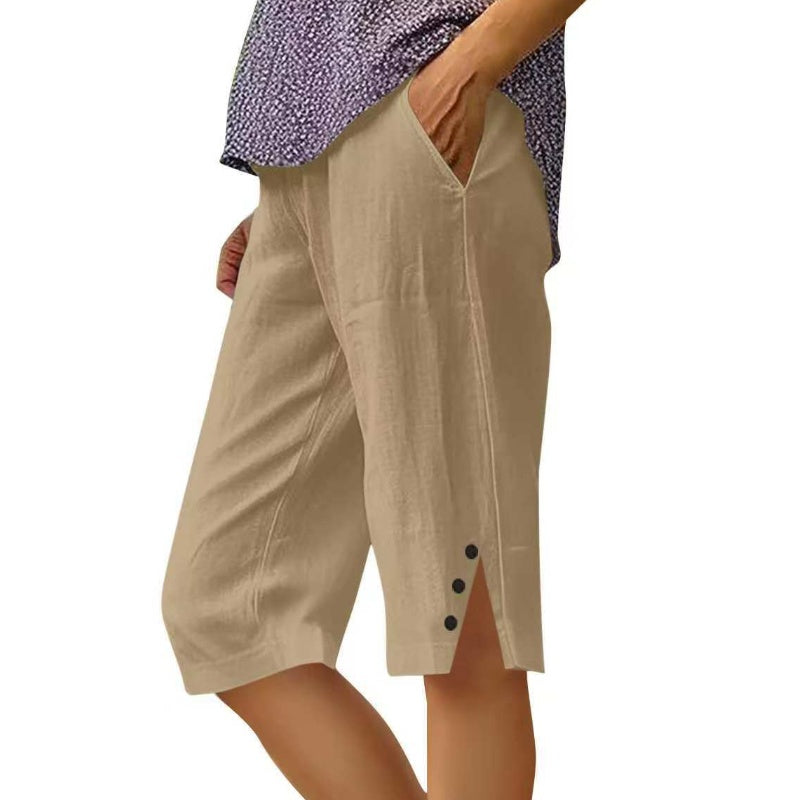 ⏰🔥 ¡50% DE DESCUENTO POR TIEMPO LIMITADO! 🌿👖 Pantalones Capri Informales para Mujer – Cómodos, Ligeros y Con Bolsillos Perfectos 🌸💖