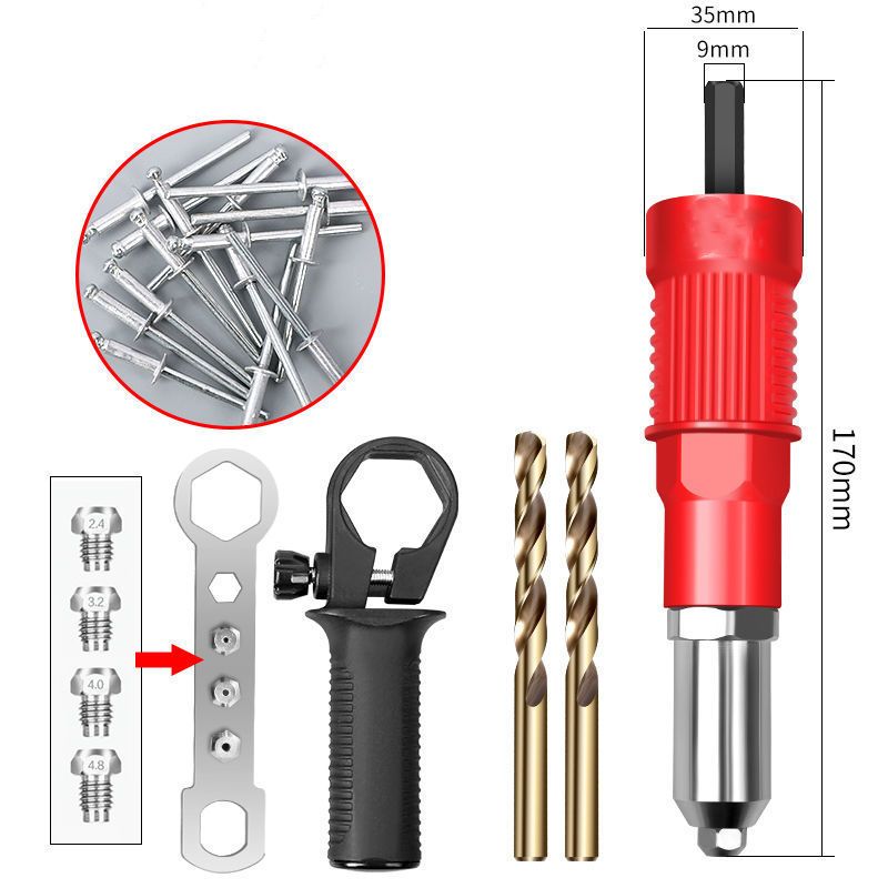 Kit adaptador de cabezal de taladro remachador profesional