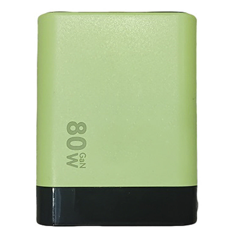Cargador de pared de carga rápida de 80 W con cable USB-C retráctil de 80 cm.