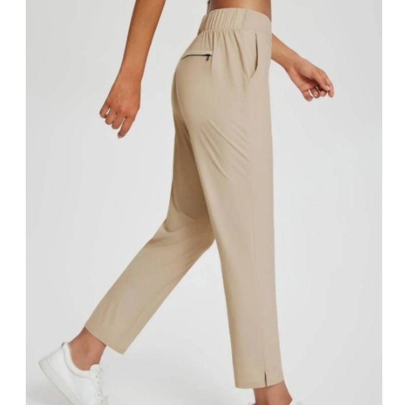 ⏳Oferta Especial por Tiempo Limitado⏰Pantalones Elásticos de Talle Alto para Mujer con Bolsillos con Cremallera