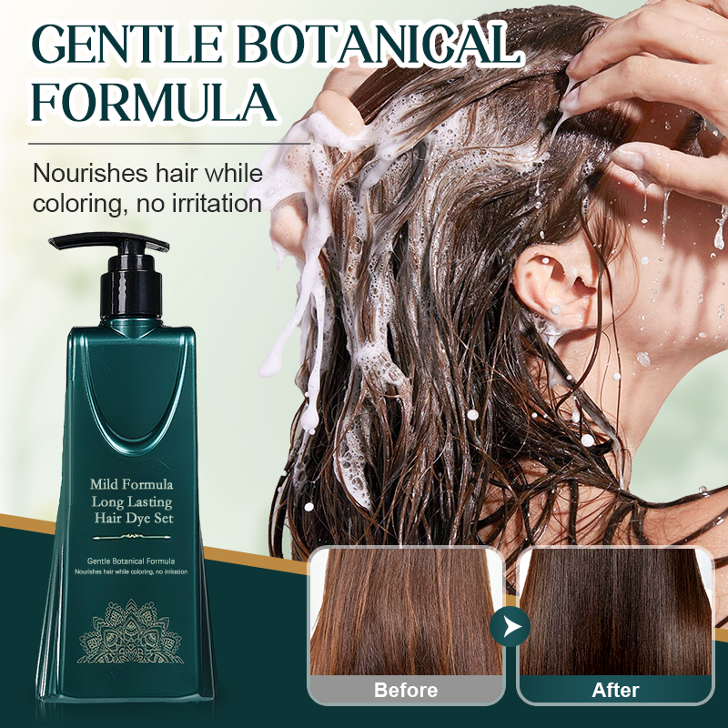 💇‍♀️ ¡COMPRA 2 LLEVA 1! 🌈 Set de Tintes para el Cabello de Larga Duración - Cobertura de Canas sin Dañar el Cuero Cabelludo ✨🧴
