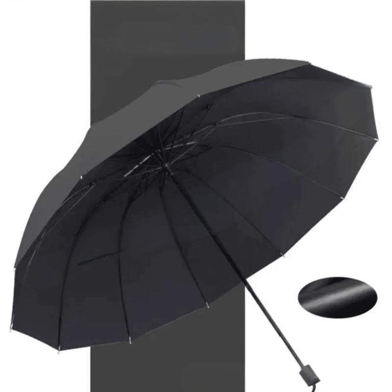 Paraguas plegable grande de 12 varillas resistente al viento
