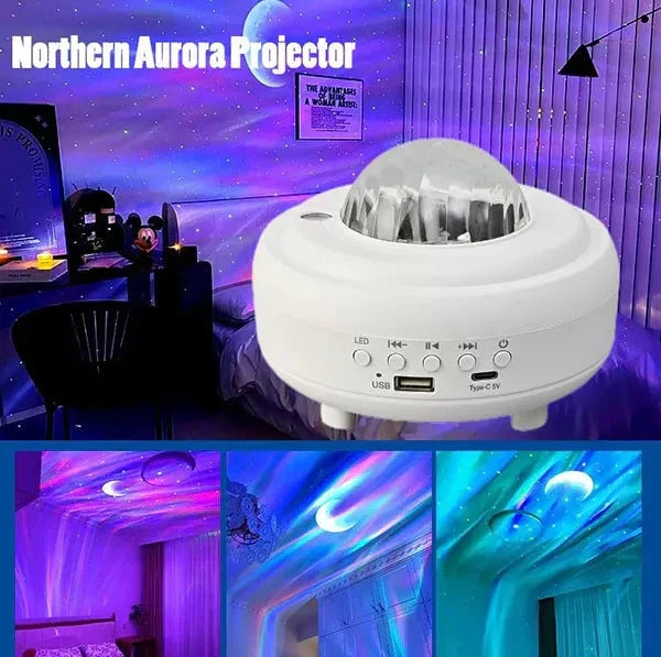 🌌 50% DE DESCUENTO! ✨ Proyector Aurora Boreal - Efectos de Luz 360° con Colores Cambiantes para Ambiente Relajante y Romántico ✨🚚