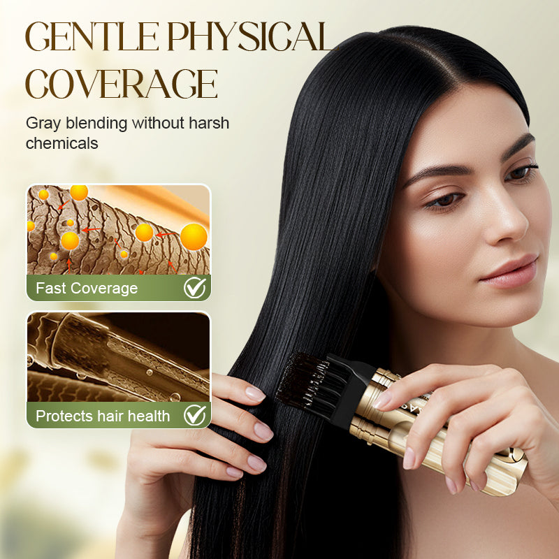 ✨ Peine Tinte 2en1 para Canas - Cobertura Rápida y Natural, Sin Productos Químicos Agresivos, Fácil de Usar en Casa 🌿📦