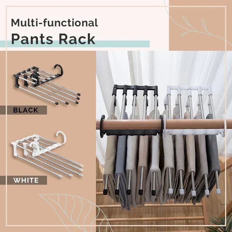👖Organizador de Pantalones Plegable Multicapa | Ahorra Espacio en Armario + Antideslizante + Ideal para Hogar✨