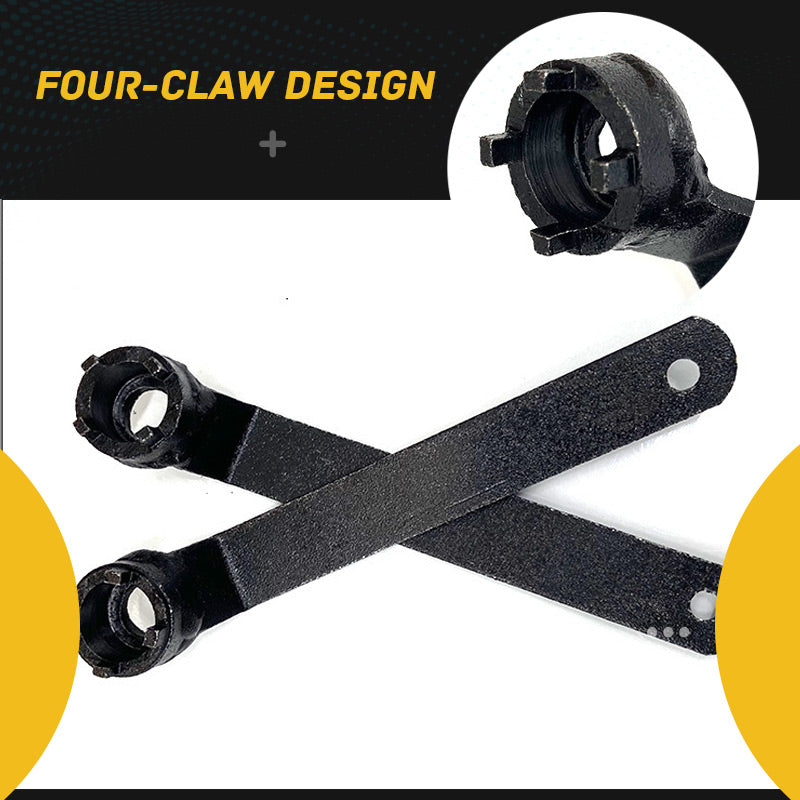 🔧 ¡COMPRA 1 LLEVA 2! ✨ Llave de Ajuste para Amoladora Angular de 4 Garras - Diseño Antideslizante con Almohadillas Protectoras para un Apriete Seguro 🛠️🔒