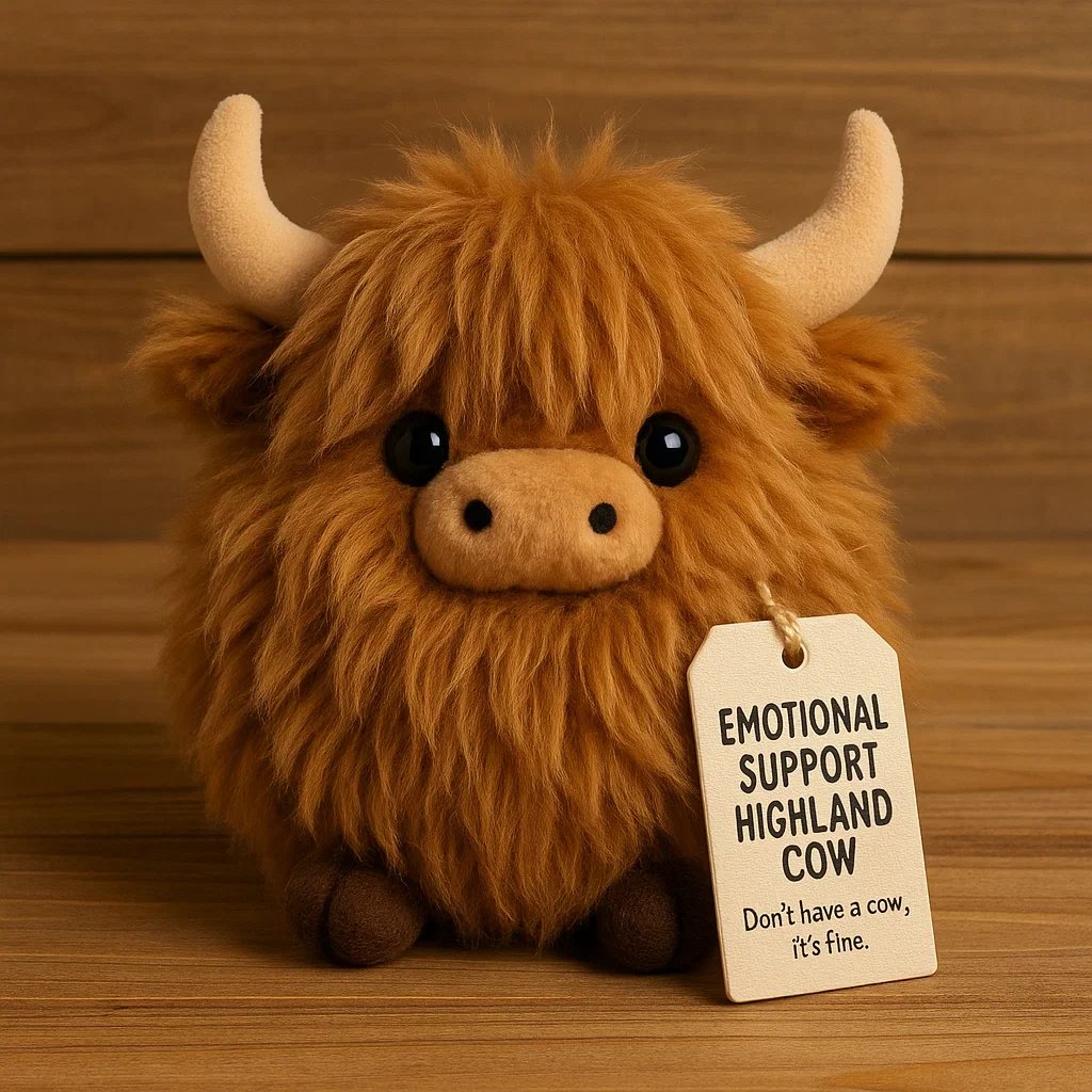 🎅¡Preventa navideña con un 50% de descuento!🎁 Peluche de vaca escocesa de apoyo emocional🎉