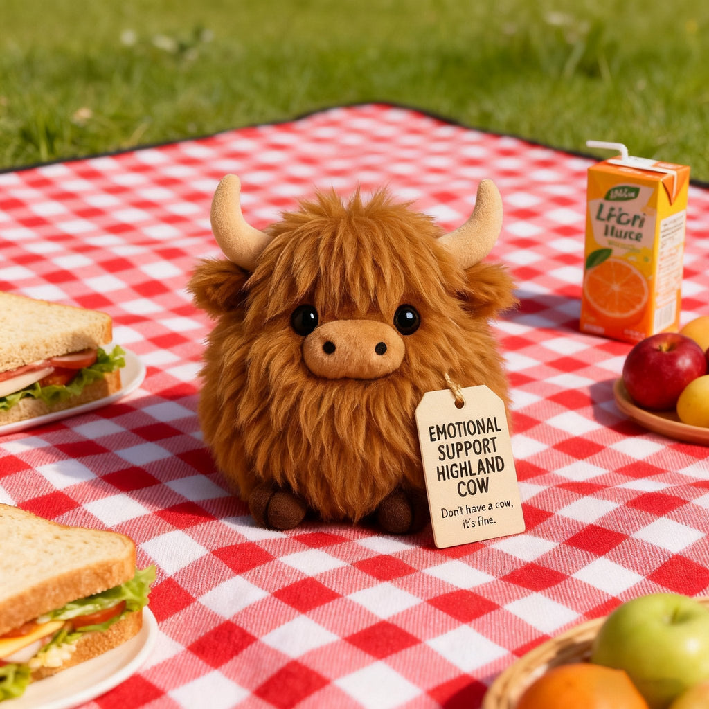🎅¡Preventa navideña con un 50% de descuento!🎁 Peluche de vaca escocesa de apoyo emocional🎉
