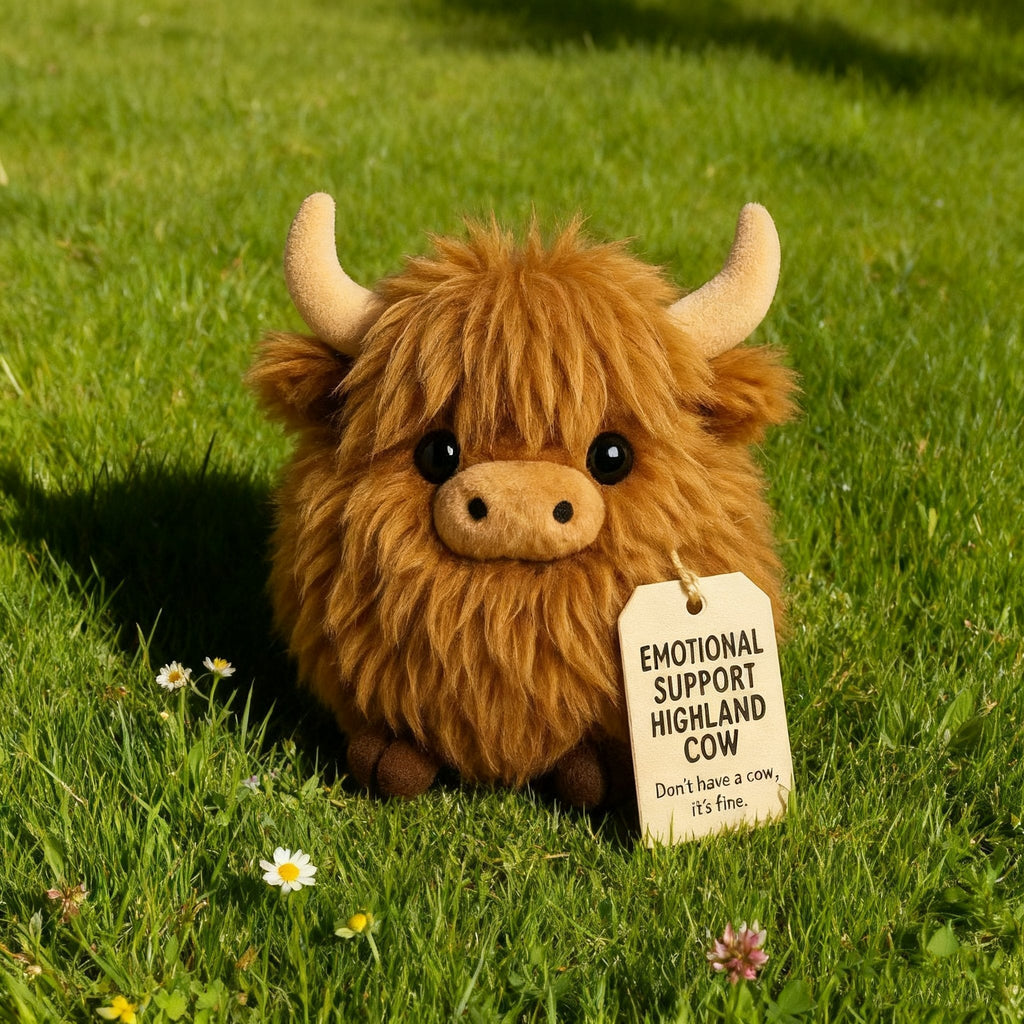 🎅¡Preventa navideña con un 50% de descuento!🎁 Peluche de vaca escocesa de apoyo emocional🎉