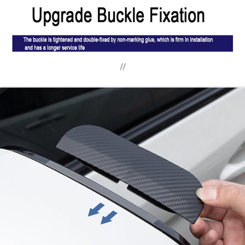 🚗 ¡COMPRA 1 LLEVA 2! ✨ Visera para Lluvia de Fibra de Carbono - Diseño Ultraligero y Resistente con Soporte Universal para Autos/Motos 🌧️🔧