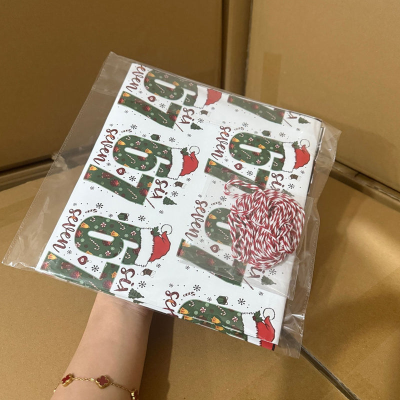 Funny Christmas Number Pattern Wrapping Paper