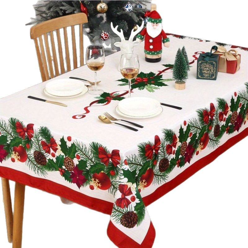 Mantel de Navidad rectangular impermeable