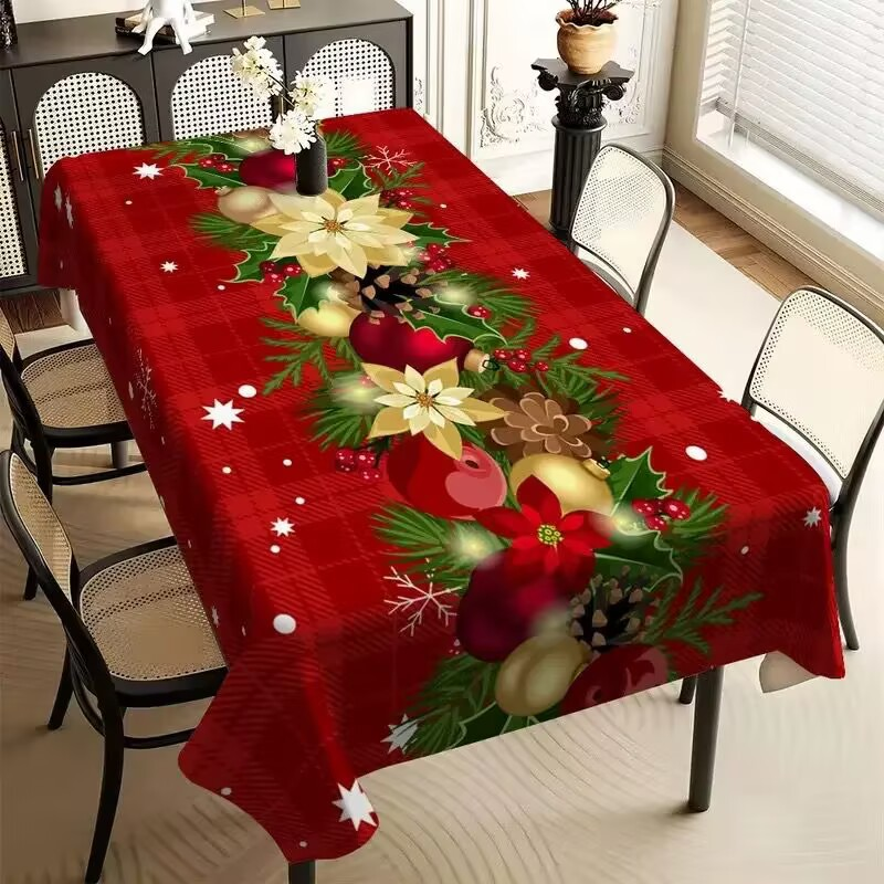 Mantel de Navidad rectangular impermeable