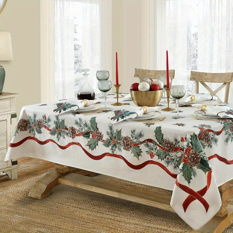 Mantel de Navidad rectangular impermeable
