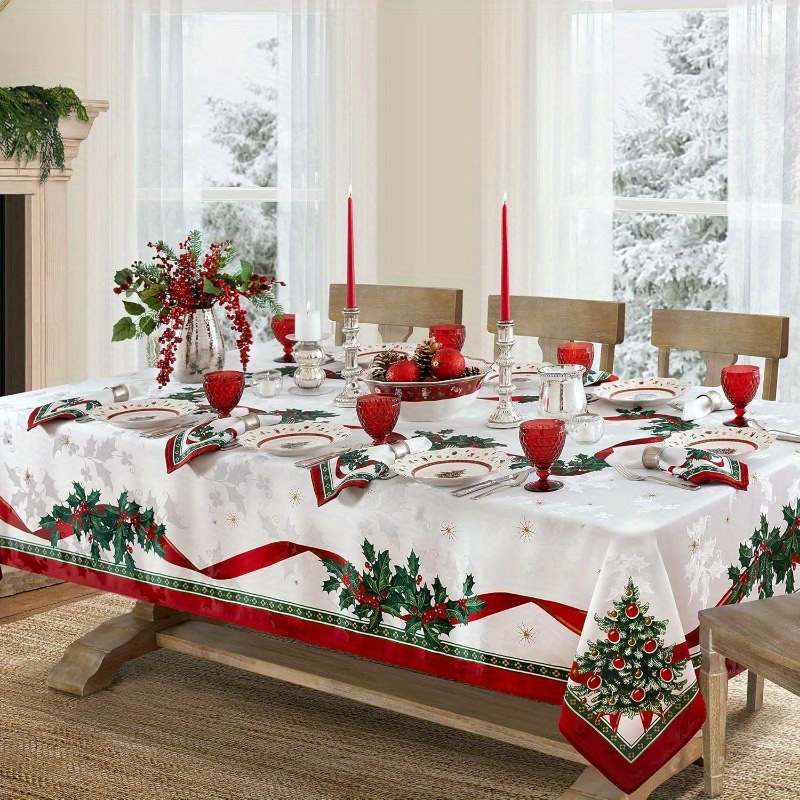 Mantel de Navidad rectangular impermeable