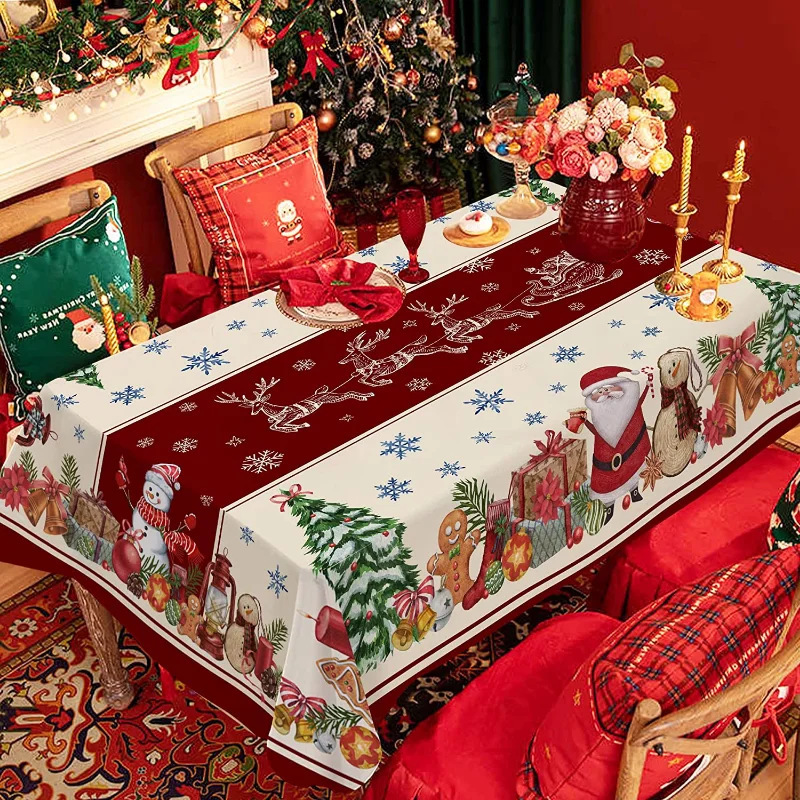 Mantel de Navidad rectangular impermeable