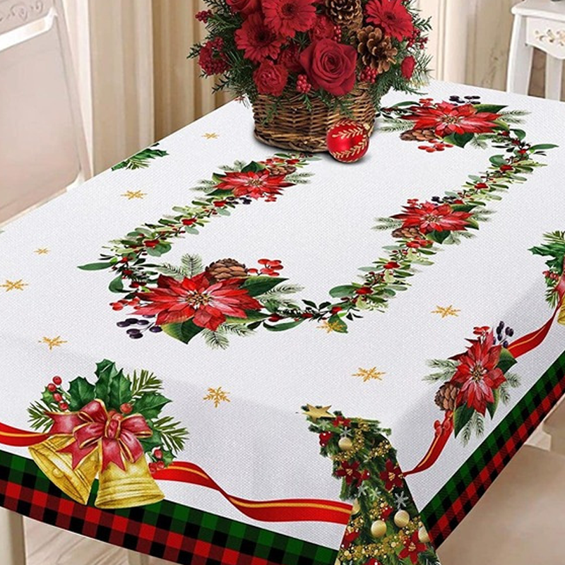 Mantel de Navidad rectangular impermeable