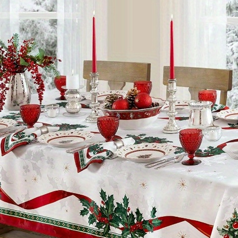 Mantel de Navidad rectangular impermeable