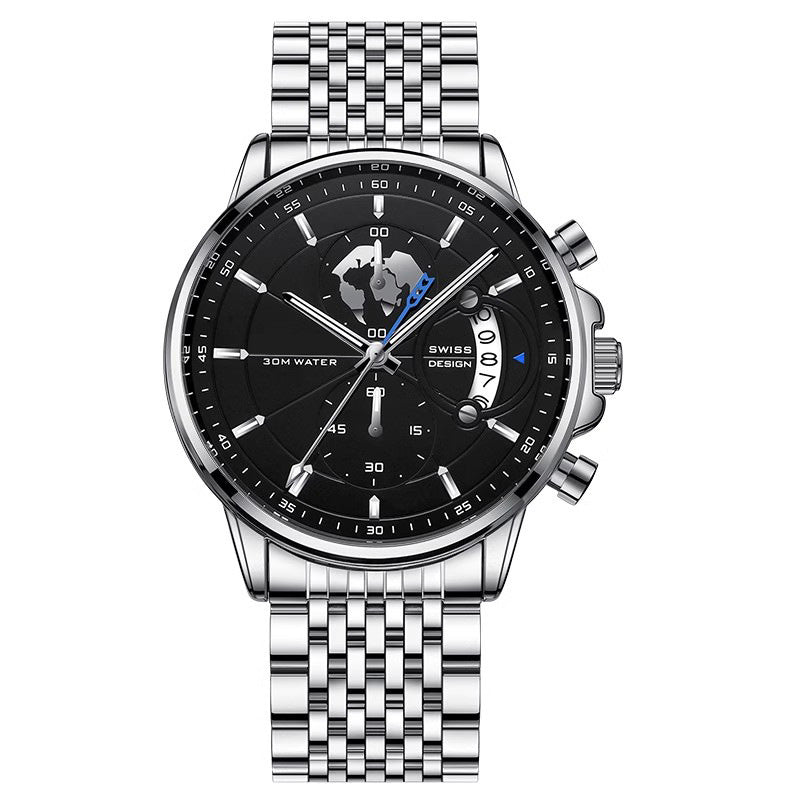 Reloj de Cuarzo Luminoso e Impermeable para Hombre