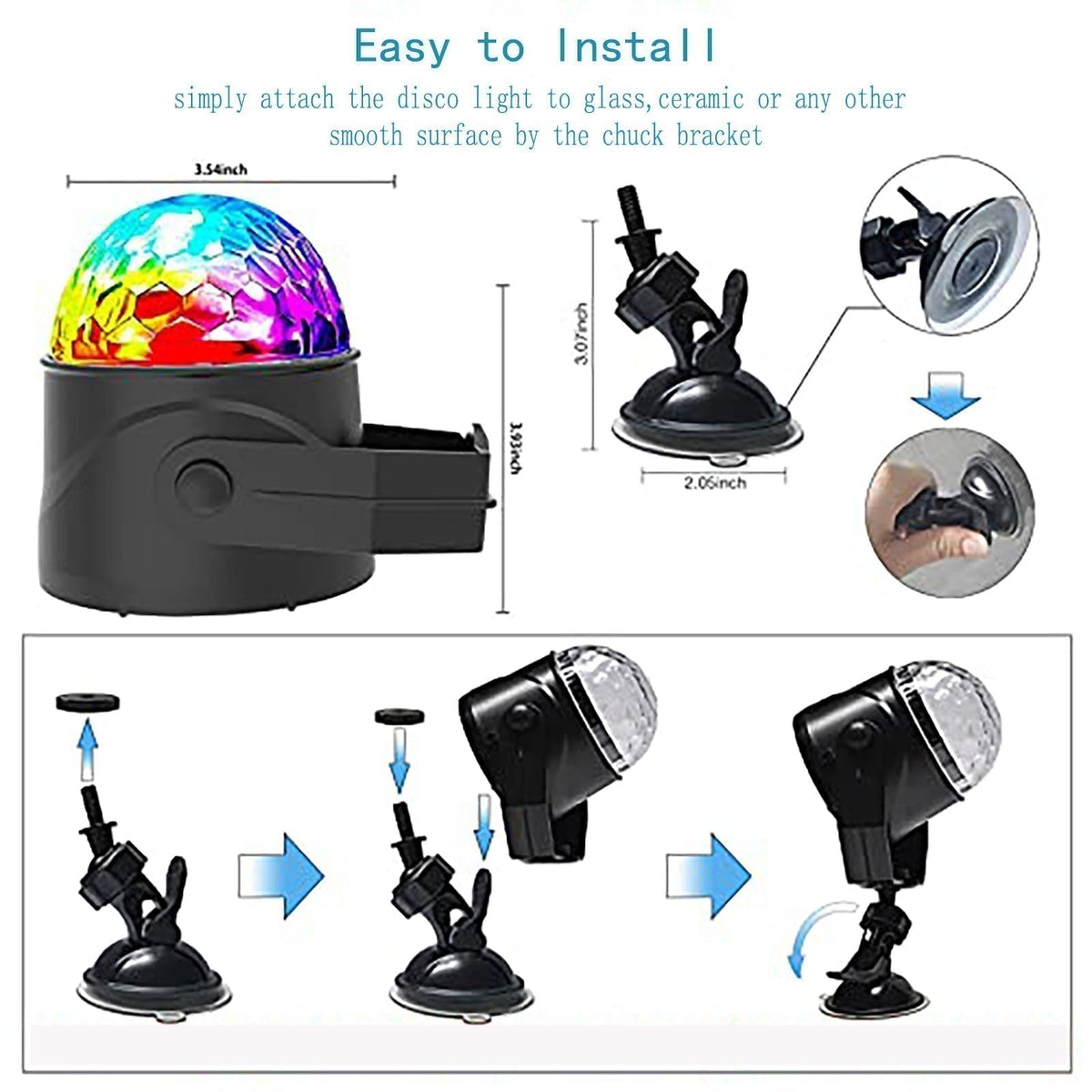🔥Ofertas en promoción-Bola de discoteca Colorida Bola mágica giratoria luminosa