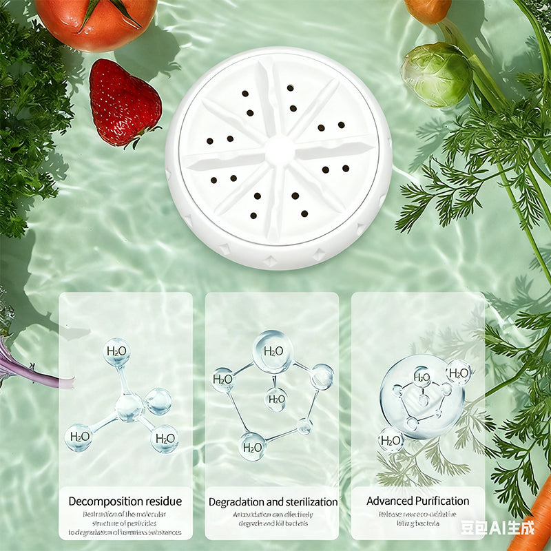 ⏰🔥 ¡50% DE DESCUENTO POR TIEMPO LIMITADO! 🍉🥬 Máquina Portátil para Lavar Frutas y Verduras – Limpieza Rápida y Segura ✨🧼