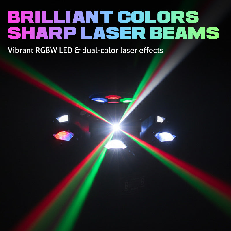 💡 Luz Ambiental LED con Efecto Multihaz – Colores Dinámicos, Control Remoto e Instalación Fácil para Hogar y Fiestas 🎉✨