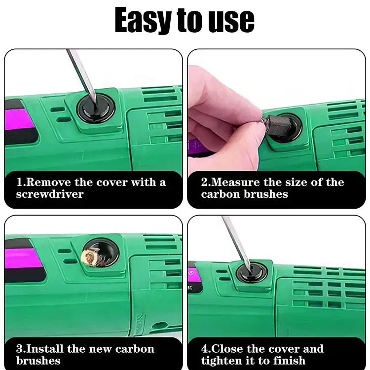 ⚙️🔧 Juego de Escobillas de Carbón para Herramientas Eléctricas – Compatibles y Duraderas | ¡Compra Más y Ahorra Más! 💥💰
