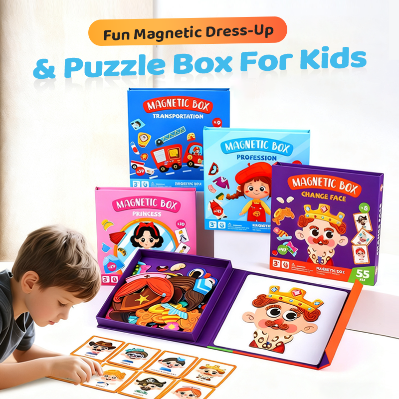 Caja de Rompecabezas y Vestir Magnética Divertida para Niños