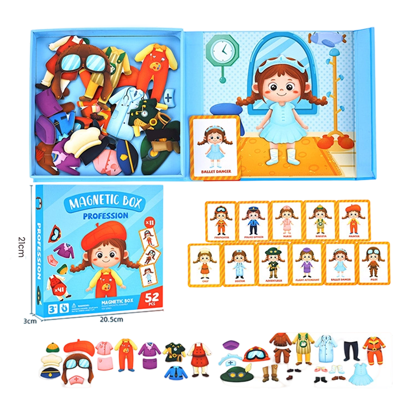 Caja de Rompecabezas y Vestir Magnética Divertida para Niños