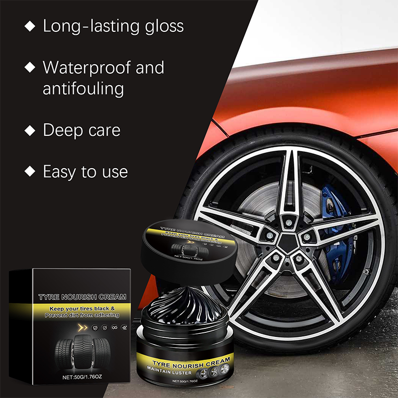 🔥 ¡OFERTA RELÁMPAGO 50% DE DESCUENTO! ✨ Cera Inteligente para Neumáticos – Restaura el Brillos Negro, Bloquea UV y Repele la Suciedad 🚗