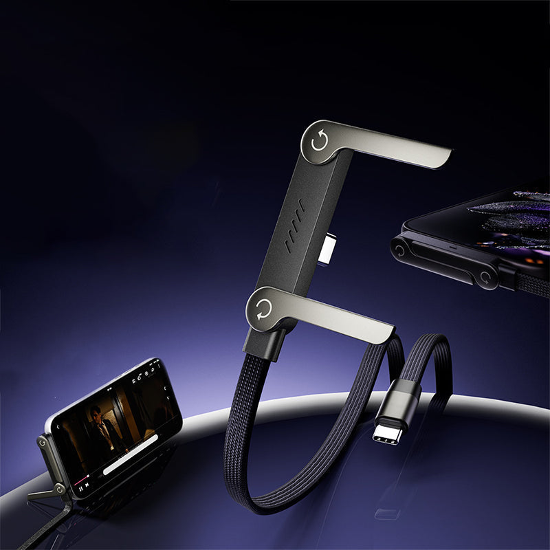 Cable de Carga Rápida 240W con Soporte Ajustable para Celular