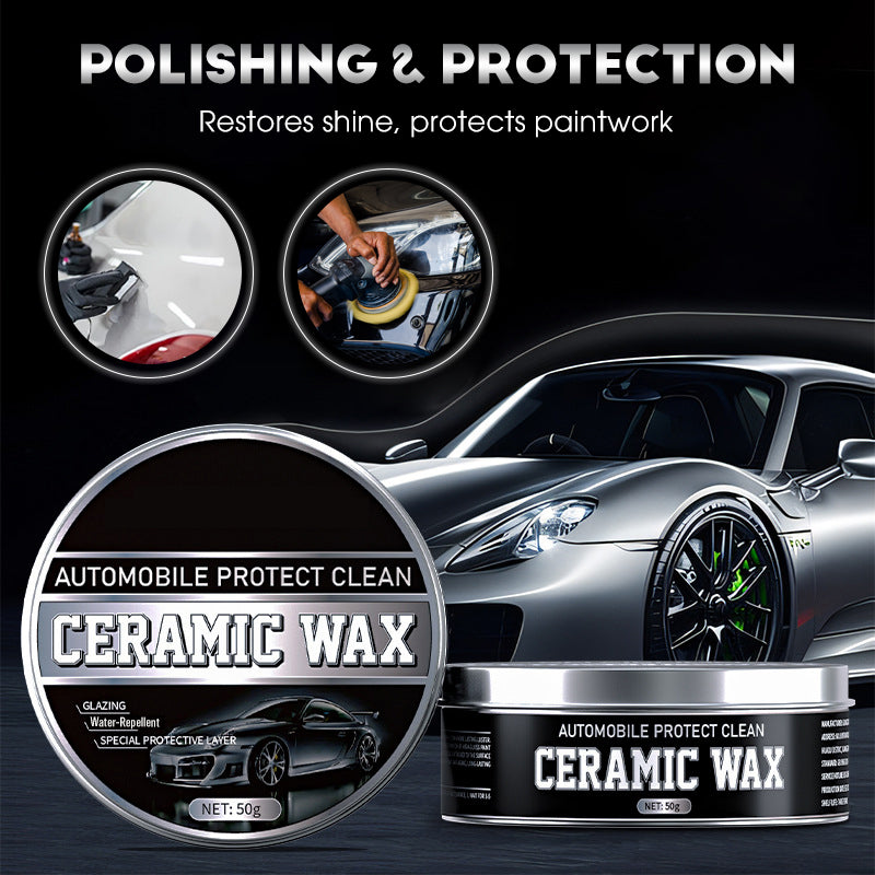 🔥 ¡50% DE DESCUENTO! 🚗 Pasta de Cera de Titanio Cerámica 2 en 1 – Pulidora y Protectora para Autos Brillo Profesional ✨🛡️