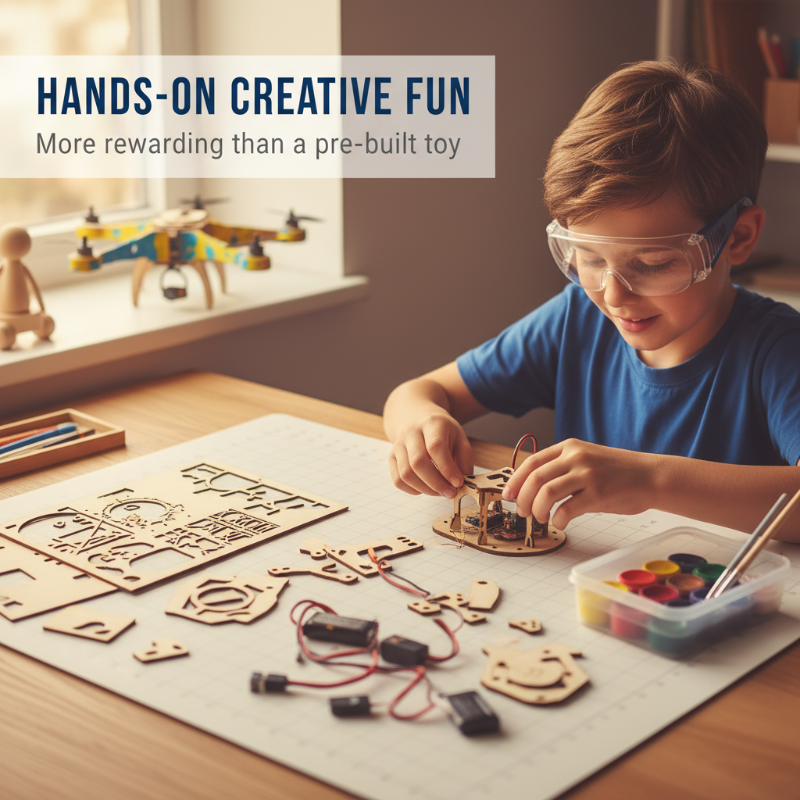 ✈️ Kit de montaje de dron de madera para niños 🎁