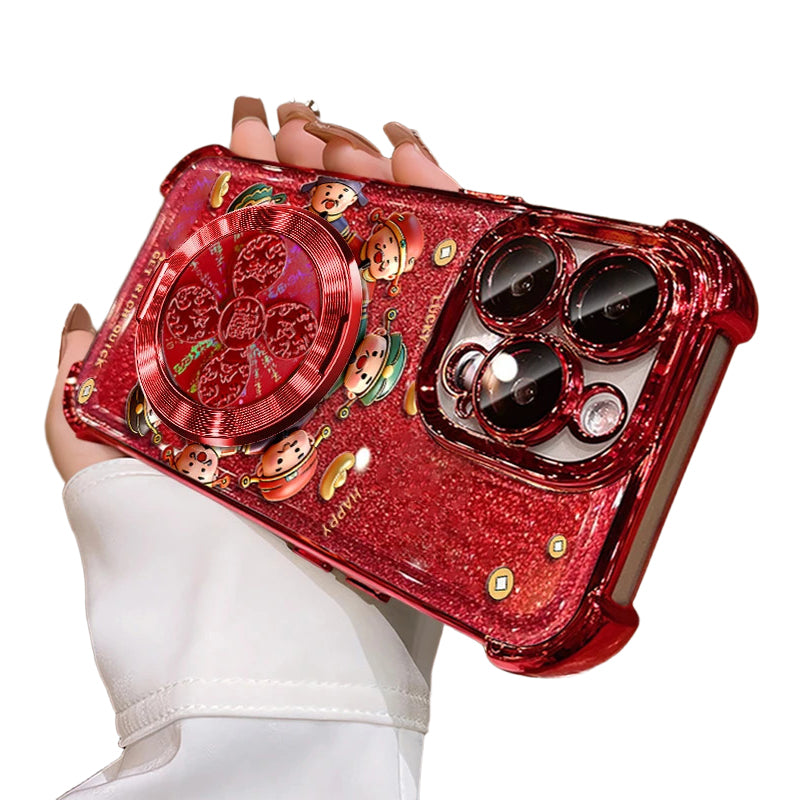 Funda para teléfono con soporte magnético giratorio de 360°