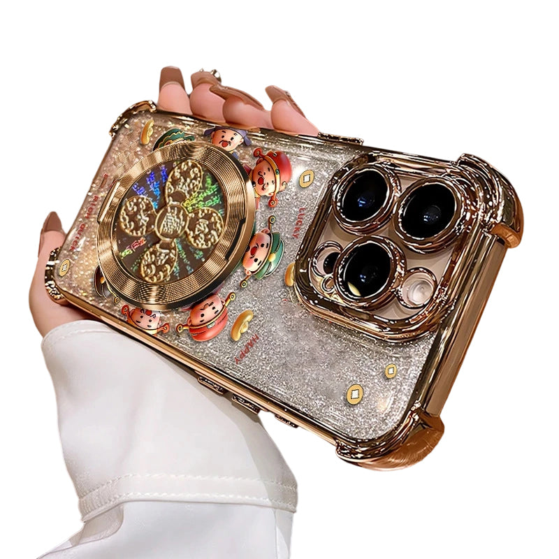 Funda para teléfono con soporte magnético giratorio de 360°