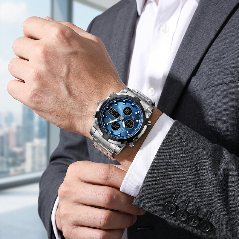 ⌚ ¡50% DE DESCUENTO AHORA! 🪖 Reloj militar para hombre: pantalla analógica-digital, resistente al agua y a los golpes 🛡️