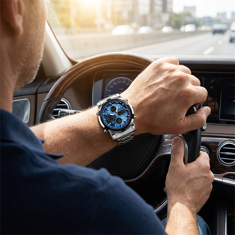 ⌚ ¡50% DE DESCUENTO AHORA! 🪖 Reloj militar para hombre: pantalla analógica-digital, resistente al agua y a los golpes 🛡️