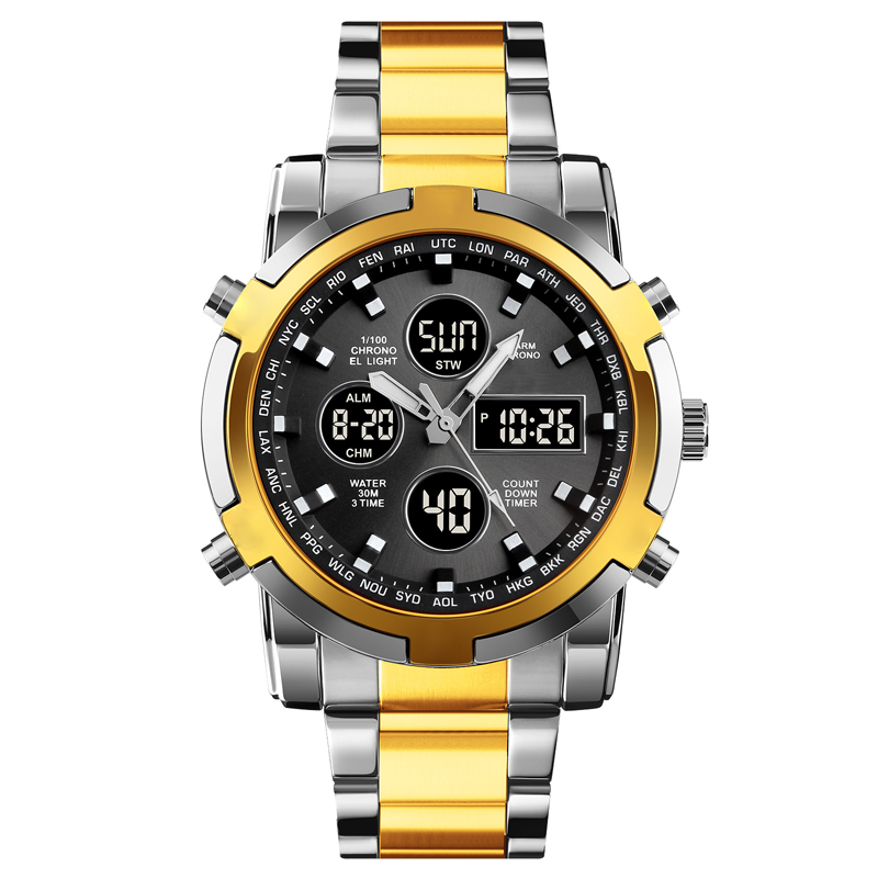 ⌚ ¡50% DE DESCUENTO AHORA! 🪖 Reloj militar para hombre: pantalla analógica-digital, resistente al agua y a los golpes 🛡️