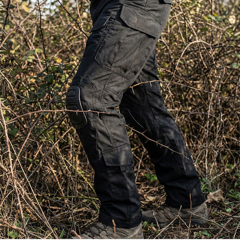 Pantalones tácticos de carga para hombre con rodilleras