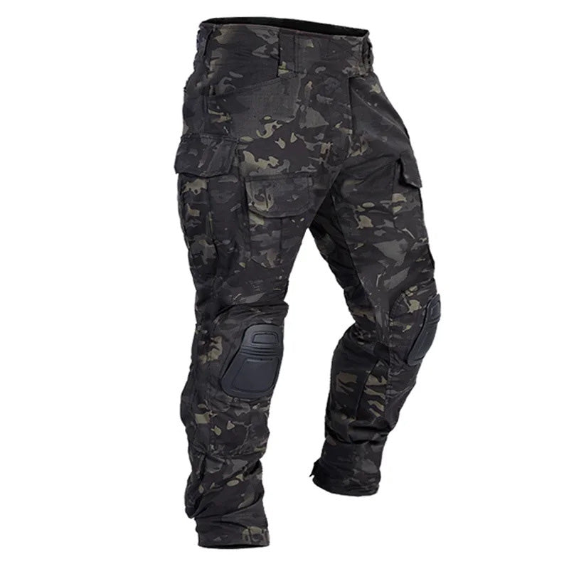 Pantalones tácticos de carga para hombre con rodilleras