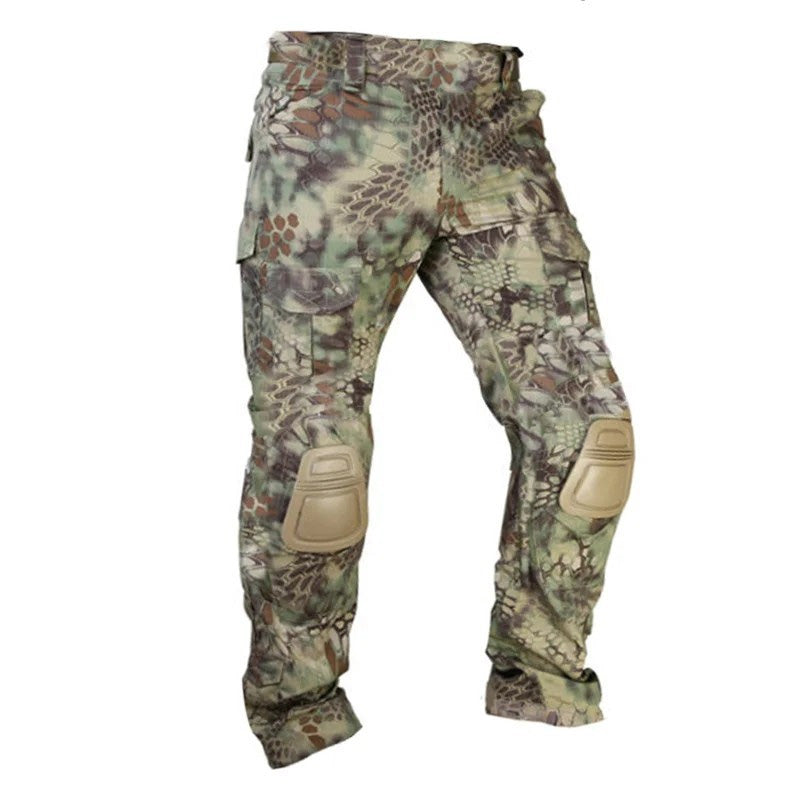 Pantalones tácticos de carga para hombre con rodilleras