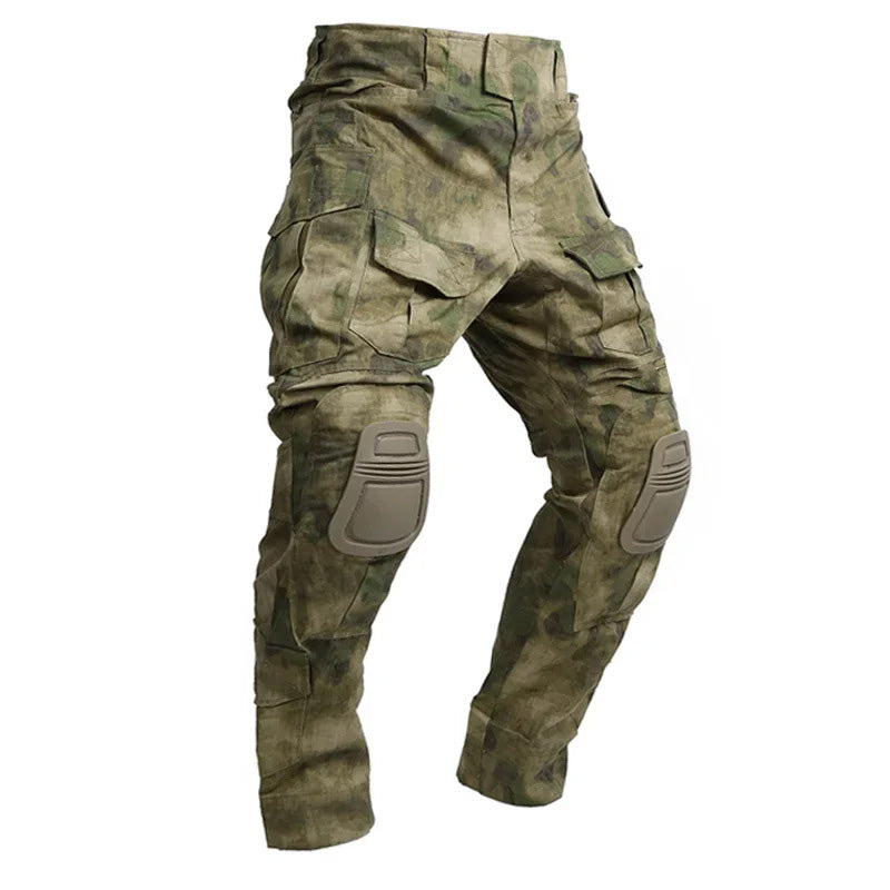 Pantalones tácticos de carga para hombre con rodilleras