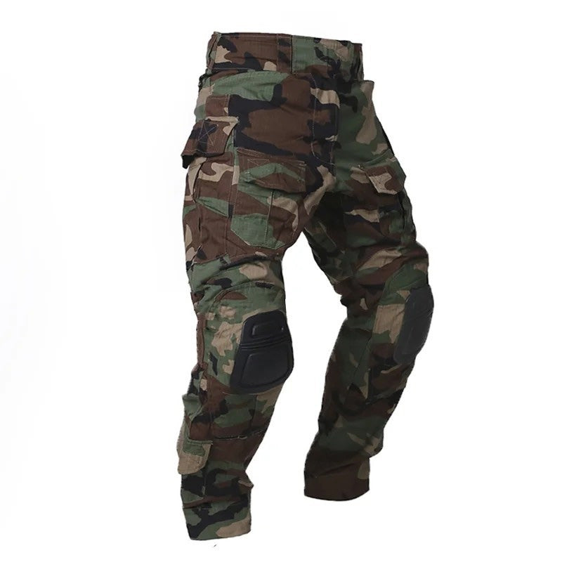 Pantalones tácticos de carga para hombre con rodilleras