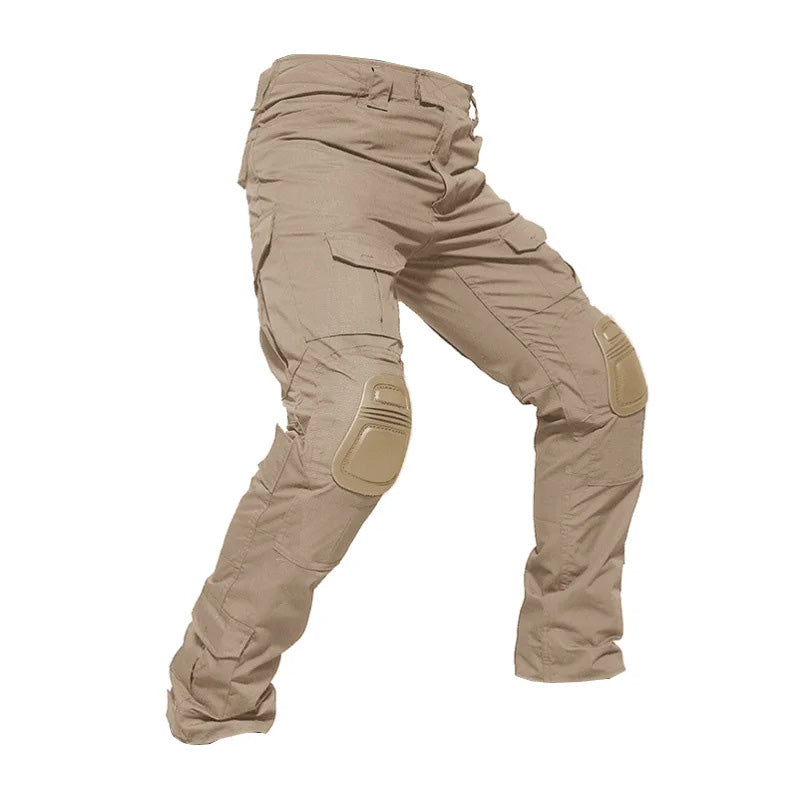 Pantalones tácticos de carga para hombre con rodilleras