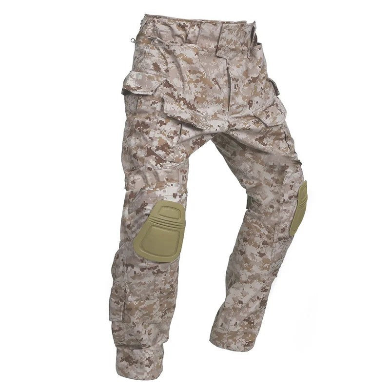 Pantalones tácticos de carga para hombre con rodilleras
